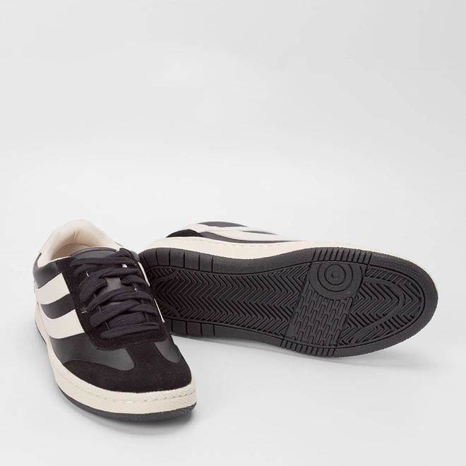 Tênis Masculino Mac & Jac Recorte Lateral Preto