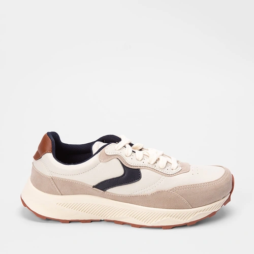 Tênis Masculino Mac & Jac Recorte Estilizado Bege