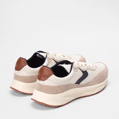 Tênis Masculino Mac & Jac Recorte Estilizado Bege