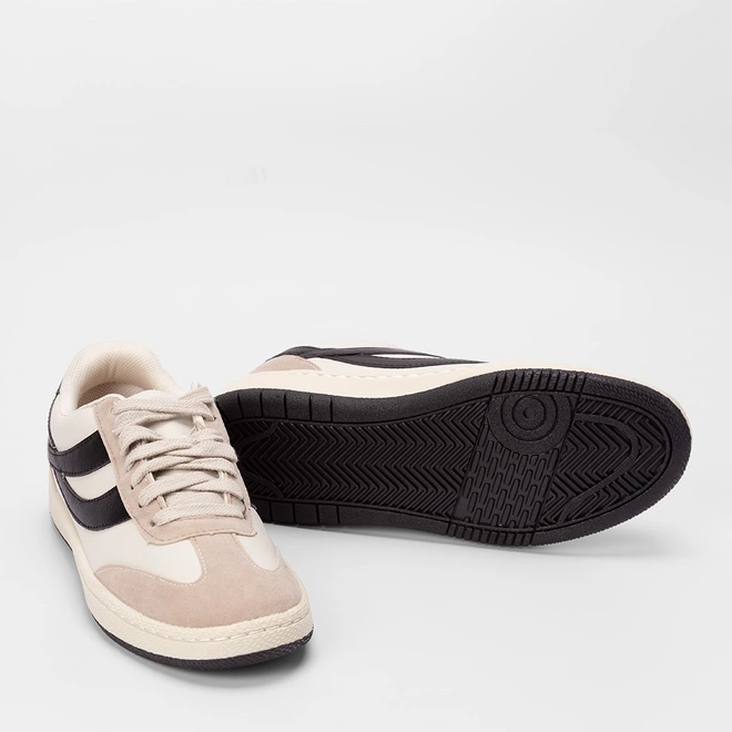 Tênis Masculino Mac & Jac Recorte Lateral Bege
