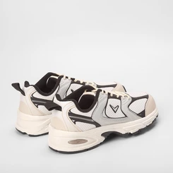 Tênis Vertus Esportivo Masculino Recortes Estilizados Cinza & Branco