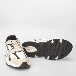 Tênis Vertus Esportivo Masculino Recortes Estilizados Cinza & Branco