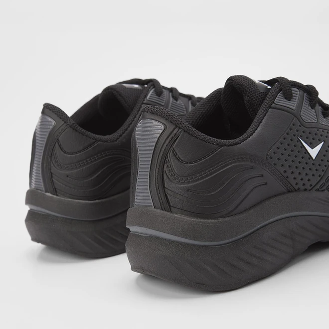 Tênis Vertus Esportivo Masculino Textura Napa Preto