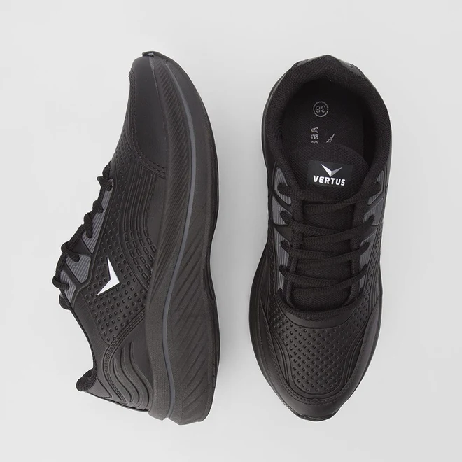 Tênis Vertus Esportivo Masculino Textura Napa Preto