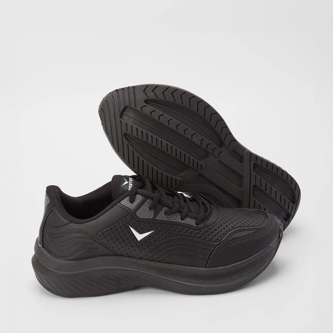 Tênis Vertus Esportivo Masculino Textura Napa Preto