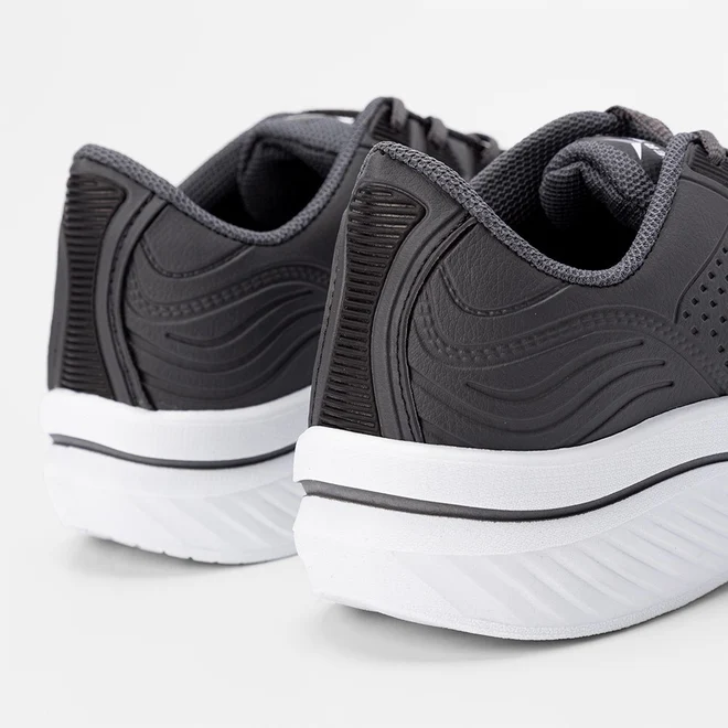 Tênis Vertus Esportivo Masculino Textura Napa Cinza