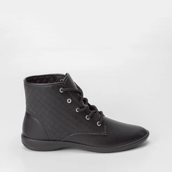Ankle Boot Moleca Detalhe Pespontos Cruzados Preto