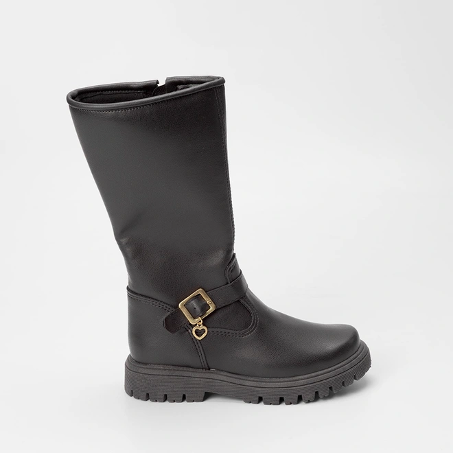 Bota Montaria Infantil Gabrielinha Detalhe Fivela Preto