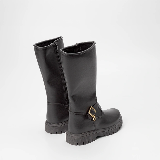 Bota Montaria Infantil Gabrielinha Detalhe Fivela Preto