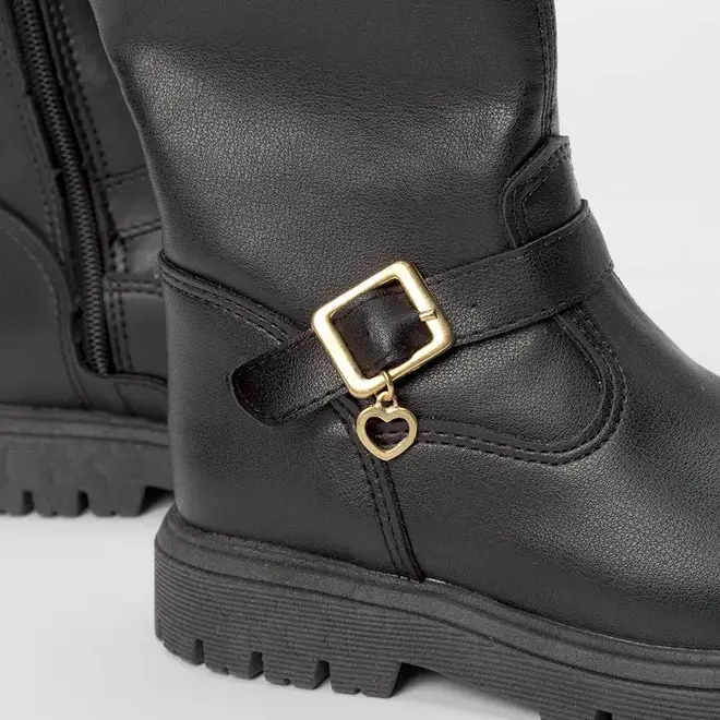 Bota Montaria Infantil Gabrielinha Detalhe Fivela Preto