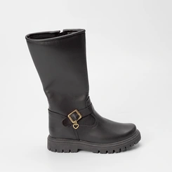 Bota Montaria Infantil Gabrielinha Detalhe Fivela Preto