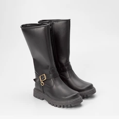 Bota Montaria Infantil Gabrielinha Detalhe Fivela Preto