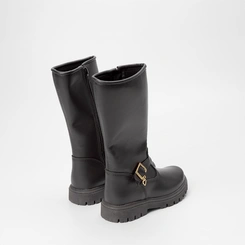 Bota Montaria Infantil Gabrielinha Detalhe Fivela Preto