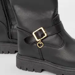 Bota Montaria Infantil Gabrielinha Detalhe Fivela Preto