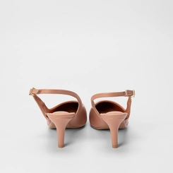 Scarpin Slingback Feminino Gabriela Salto Fino Nude