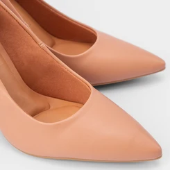 Scarpin Feminino Gabriela Salto Fino Espuma Amortecedora Nude