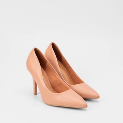 Scarpin Feminino Gabriela Salto Fino Espuma Amortecedora Nude