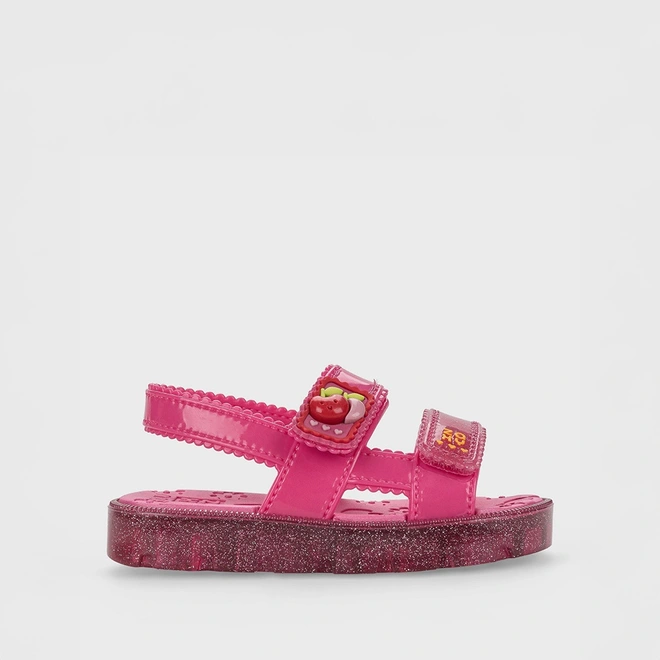 Sandália Papete Infantil Zaxy Nina Fofinha Frutas Rosa