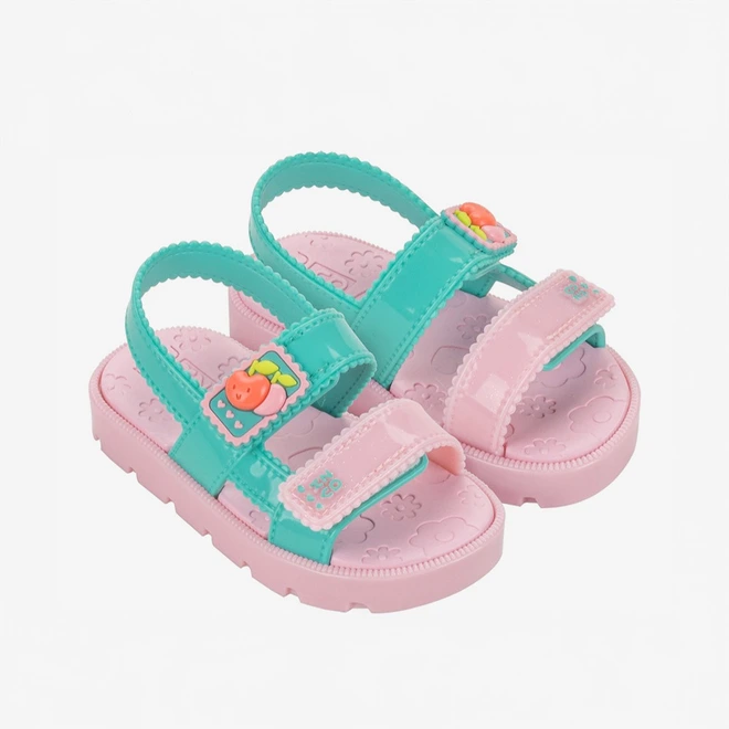 Sandália Papete Infantil Zaxy Nina Fofinha Frutas Verde