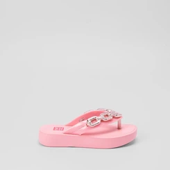 Tamanco infantil Zaxy Chain Plataforma Rosa