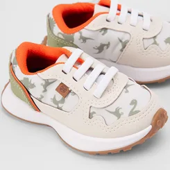 Tênis Infantil Molekinho Casual Dino Bege
