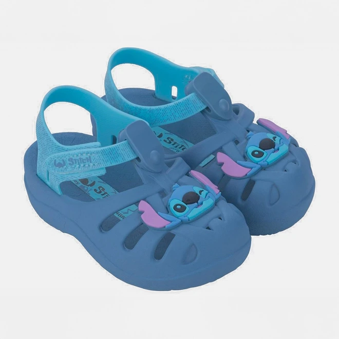 Sandália Bebê Grendene Stitch Disney Azul