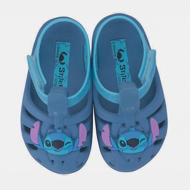 Sandália Bebê Grendene Stitch Disney Azul