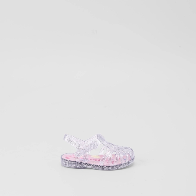 Sandália Infantil Charmosinha Chic Glitter Prata