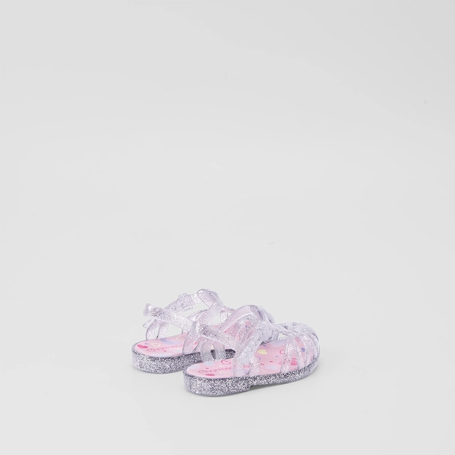 Sandália Infantil Charmosinha Chic Glitter Prata