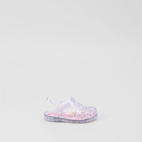 Sandália Infantil Charmosinha Chic Glitter Prata