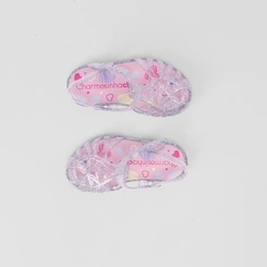 Sandália Infantil Charmosinha Chic Glitter Prata