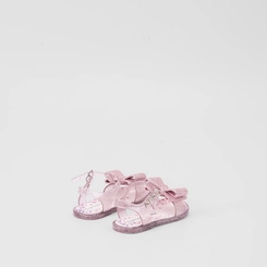 Sandália Infantil Charmosinha Chic Glitter Laço Rosa