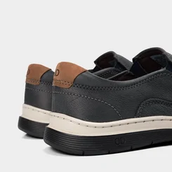 Slip On Democrata Leave Denim Couro Azul