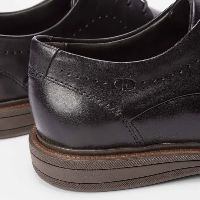 Sapato Casual Democrata Couro Preto