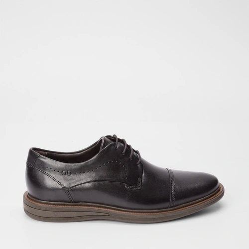 Sapato Casual Democrata Couro Preto