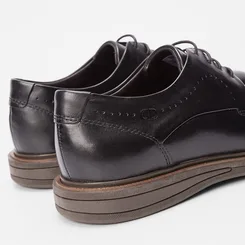 Sapato Casual Democrata Couro Preto