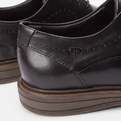 Sapato Casual Democrata Couro Preto