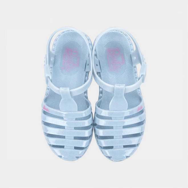 Sandália Aranha Baby Barbie Duo Glitter Azul Claro