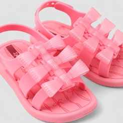 Sandália Infantil Ipanem Multi Tiras Laços Rosa