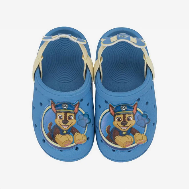 Babuche Infantil Patrulha Canina Chase Tira Elástico Azul