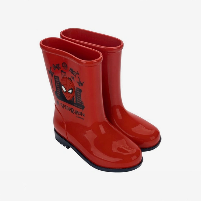 Galocha Infantil Spider Man Detalhe Pesponto Vermelho
