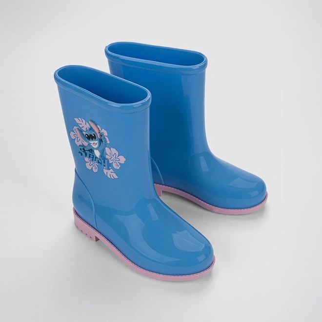 Galocha Infantil Stitch Detalhe Pesponto Azul