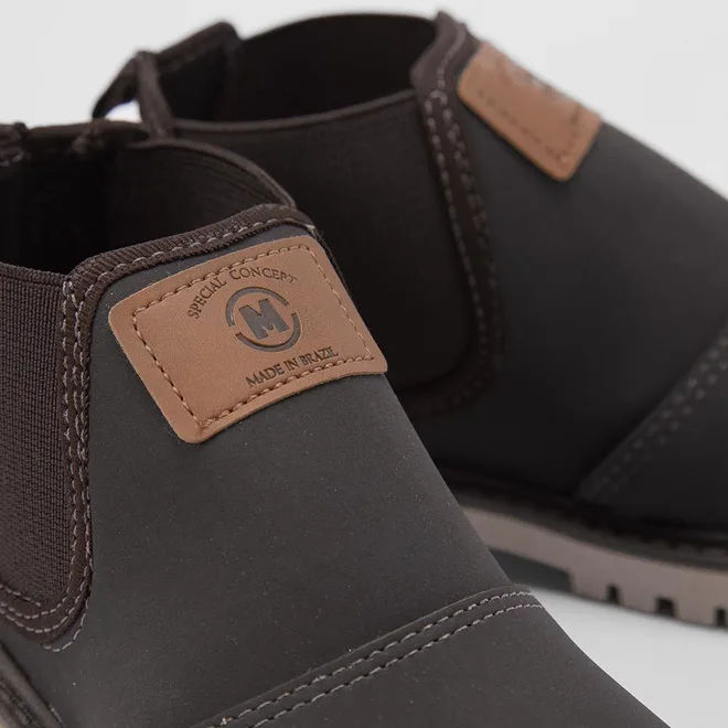 Bota Coturno Infantil Molekinho Elástico Marrom