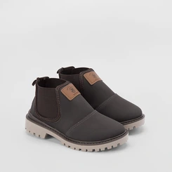 Bota Coturno Infantil Molekinho Elástico Marrom