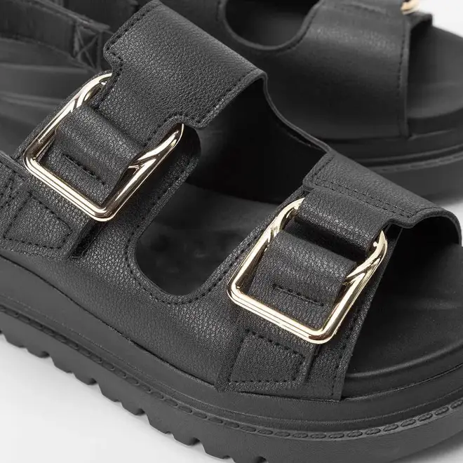 Sandália Papete Modare Ultraconforto Elástico Fivela Preto