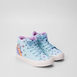 Tênis Infantil Vertus Cano Alto Rainbow Azul