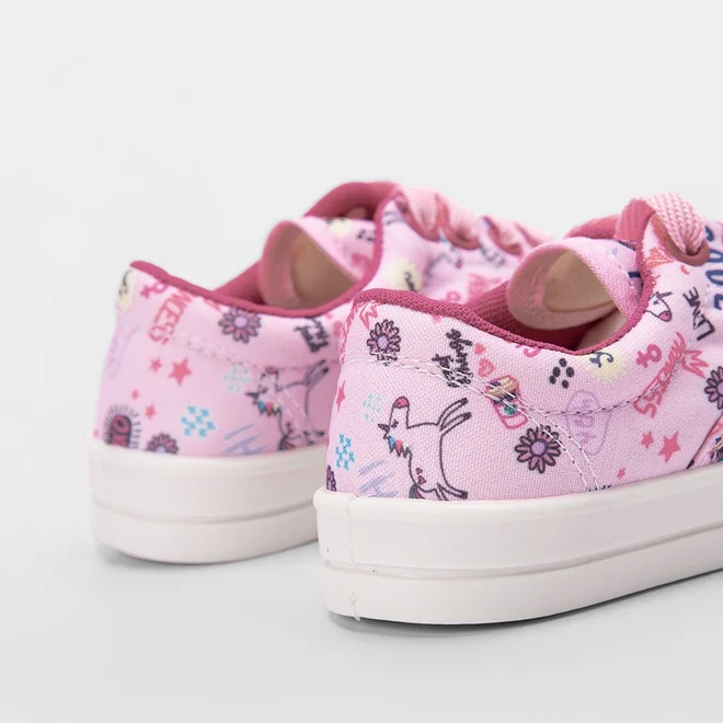 Tênis Infantil Vertus Casual Happy Girl Rosa