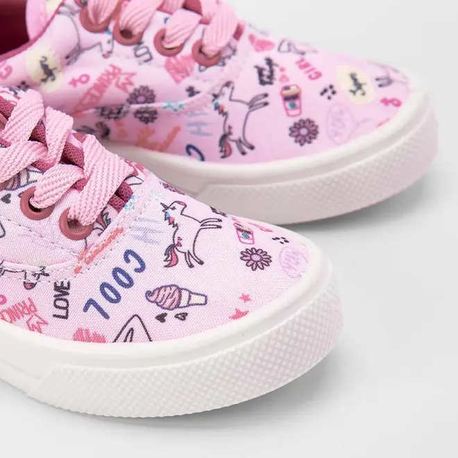 Tênis Infantil Vertus Casual Happy Girl Rosa