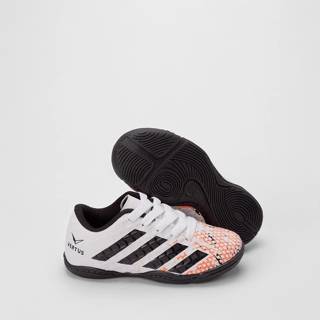 Chuteira Futsal Infantil Vertus Listra Lateral Branco