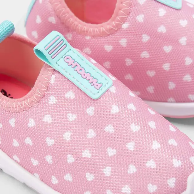Tênis Bebê Pimpolho Slip On Mini Coração Rosa